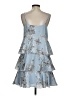 CeCe 100% Polyester Print Blue Cocktail Dress Size 4 - photo 2