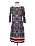 Vince Camuto Print Blue Casual Dress Size 4 - photo 1