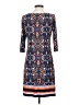 Vince Camuto Print Blue Casual Dress Size 4 - photo 2