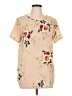 Unbranded 100% Polyester Tan Short Sleeve Blouse Size L - photo 1