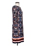 Vince Camuto Print Blue Casual Dress Size 4 - photo 4