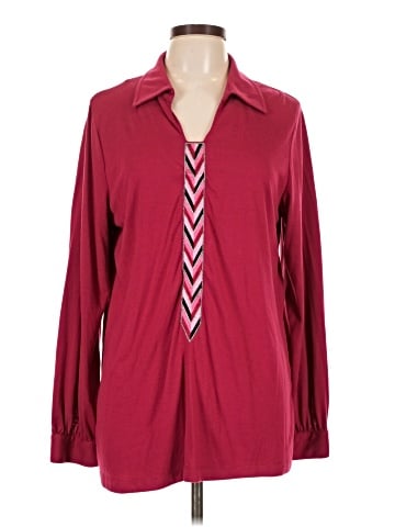 Bob Mackie Long Sleeve Polo (view 1)