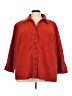 Maggie Barnes Red 3/4 Sleeve Button-Down Shirt Size 5X - photo 1