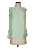 DKNY 100% Polyester Green Sleeveless Blouse Size S - photo 1