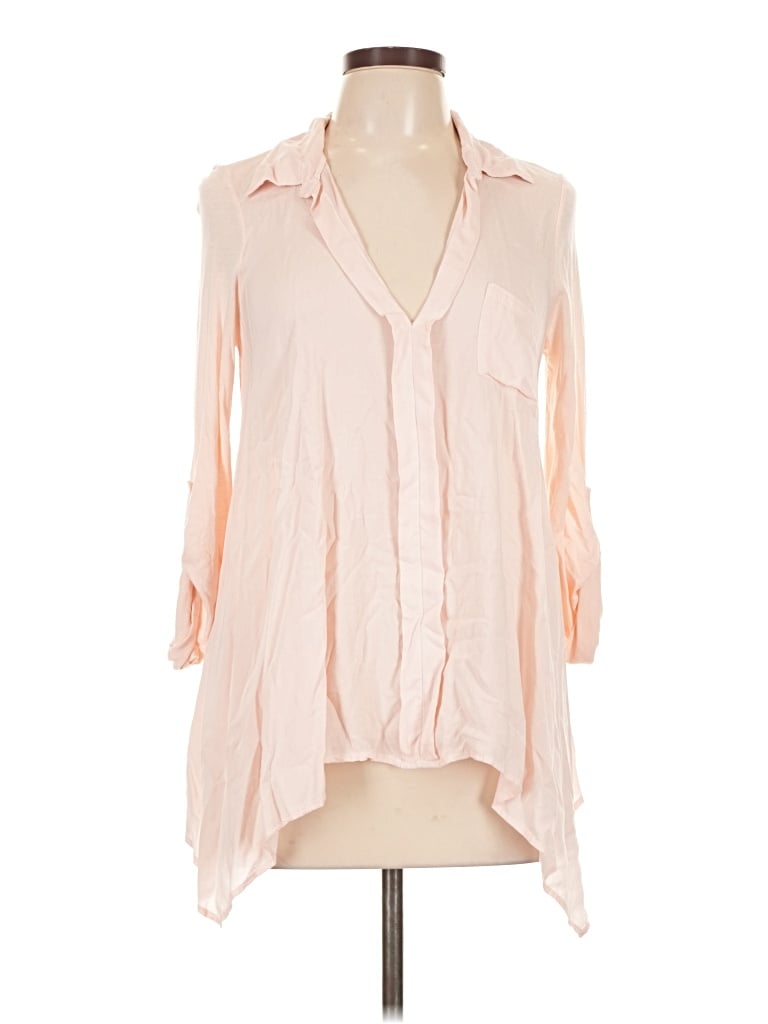 Pre-owned Splendid 3/4 Sleeve T-shirt In Pink