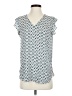 Ann Taylor LOFT 100% Polyester Teal Short Sleeve Blouse Size S - photo 1