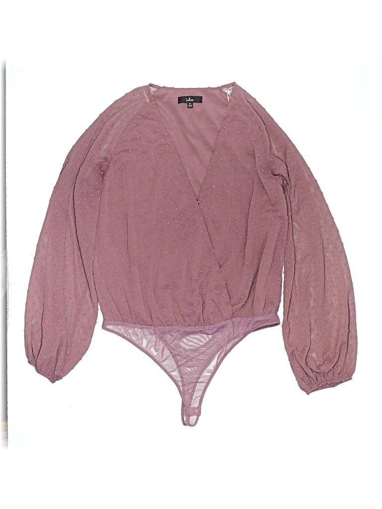 Pre-owned Lulus Long Sleeve Blouse In Pink