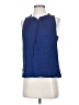 J.Crew 100% Polyester Blue Sleeveless Blouse Size 4 - photo 1