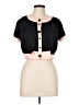 Forever 21 Black Short Sleeve Blouse Size L - photo 1