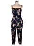Old Navy 100% Rayon Floral Blue Jumpsuit Size L - photo 1