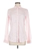 J. McLaughlin Stripes Pink Long Sleeve Button-Down Shirt Size 8 - photo 1