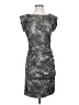 Ann Taylor Animal Print Silver Cocktail Dress Size 2 - photo 1