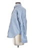 Everlane Chevron-herringbone Blue Long Sleeve Button-Down Shirt Size 2 - photo 5