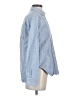 Everlane Chevron-herringbone Blue Long Sleeve Button-Down Shirt Size 2 - photo 4