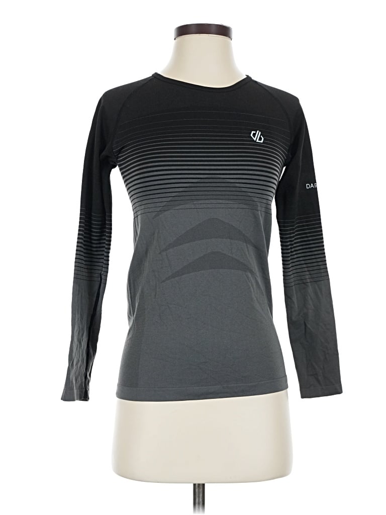 Pre-owned Dare 2b Long Sleeve Top Gray Crew Neck Tops