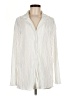Unbranded 100% Polyester Stripes Ivory Long Sleeve Blouse Size M - photo 1