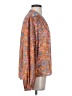 Current Air 100% Polyester Print Orange 3/4 Sleeve Blouse Size S - photo 4