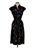 Apt. 9 100% Polyester Print Black Casual Dress Size S - photo 1