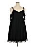 Torrid 100% Polyester Solid Black Casual Dress Size 2X Plus (2) - photo 2