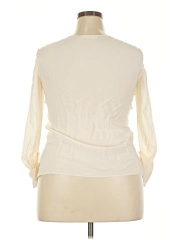 Chloé Long Sleeve Silk Top (view 2)