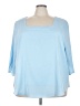 Unbranded Blue 3/4 Sleeve Blouse Size 5X - photo 1