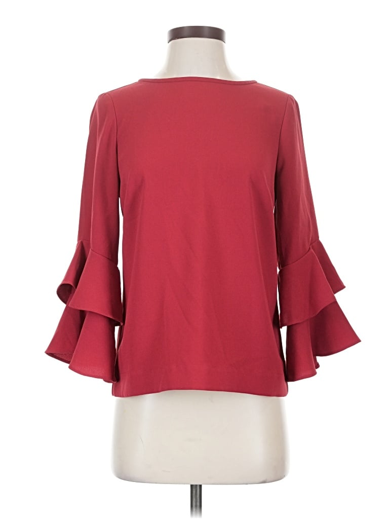 Pre-owned Jcrew 3/4 Sleeve T-shirt In Red