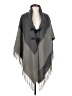 Accessory Street 100% Acrylic Gray Poncho Size S (estimated) - photo 1