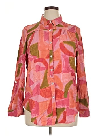Fig & Flower Long Sleeve Button-Down Shirt (view 1)