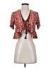 Raga Orange Short Sleeve Blouse Size S - photo 1