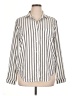 Cloth & Stone Stripes Ivory Long Sleeve Button-Down Shirt Size XL - photo 1