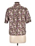 Talbots 100% Cotton Floral Purple Short Sleeve Blouse Size Lg Petite - photo 2