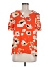 Daniel Rainn 100% Polyester Floral Orange Short Sleeve Blouse Size M (petite) - photo 1