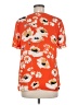 Daniel Rainn 100% Polyester Floral Orange Short Sleeve Blouse Size M (petite) - photo 2