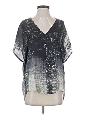 Vince. Short Sleeve Silk Top (view 1)