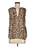 Guess Animal Print Tan Sleeveless Blouse Size M - photo 1