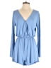 Lush Solid Blue Romper Size M - photo 1