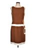 Metrostyle 100% Polyester Color Block Brown Casual Dress Size 10 - photo 1