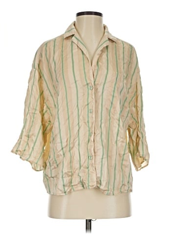Lunya 3/4 Sleeve Button-Down Shirt (view 1)