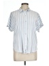 Universal Thread Stripes Blue Short Sleeve Button-Down Shirt Size L - photo 1