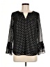 Talbots 100% Polyester Polka Dots Black Long Sleeve Blouse Size M (petite) - photo 1