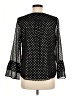 Talbots 100% Polyester Polka Dots Black Long Sleeve Blouse Size M (petite) - photo 2