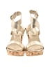 Andrea Carrano Gold Wedges Size EU 37 - photo 2
