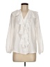 Unbranded 100% Polyester Ivory Long Sleeve Blouse Size M - photo 1