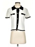Ellen Tracy Color Block Ivory Short Sleeve Blouse Size S - photo 1