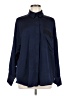 Zara Color Block Blue Long Sleeve Blouse Size M - photo 1