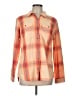 Eddie Bauer Plaid Orange Long Sleeve Blouse Size L - photo 1