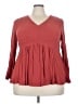 Torrid Red 3/4 Sleeve T-Shirt Size 3X Plus (3) - photo 1