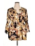 Spense 100% Polyester Gold 3/4 Sleeve Blouse Size 1X - photo 1