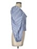 River Island Blue 3/4 Sleeve Blouse Size 10 - photo 4