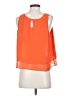 Bisou Bisou Orange Sleeveless Blouse Size S - photo 2